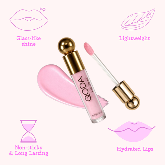 QODA Cosmetics | Plump Up Wet Lip Gloss | Bubble Gum | 10 ML