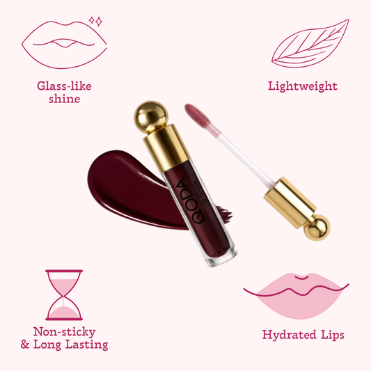 QODA Cosmetics | Plump Up Wet Lip Gloss | Red Rose | 10 ML